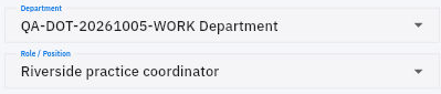 Check Department and Role / Position on the saved employee, rather than relying only on the organisation chart.