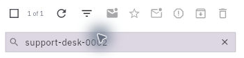 Mail search and list toolbar show a settled result count and separate action controls